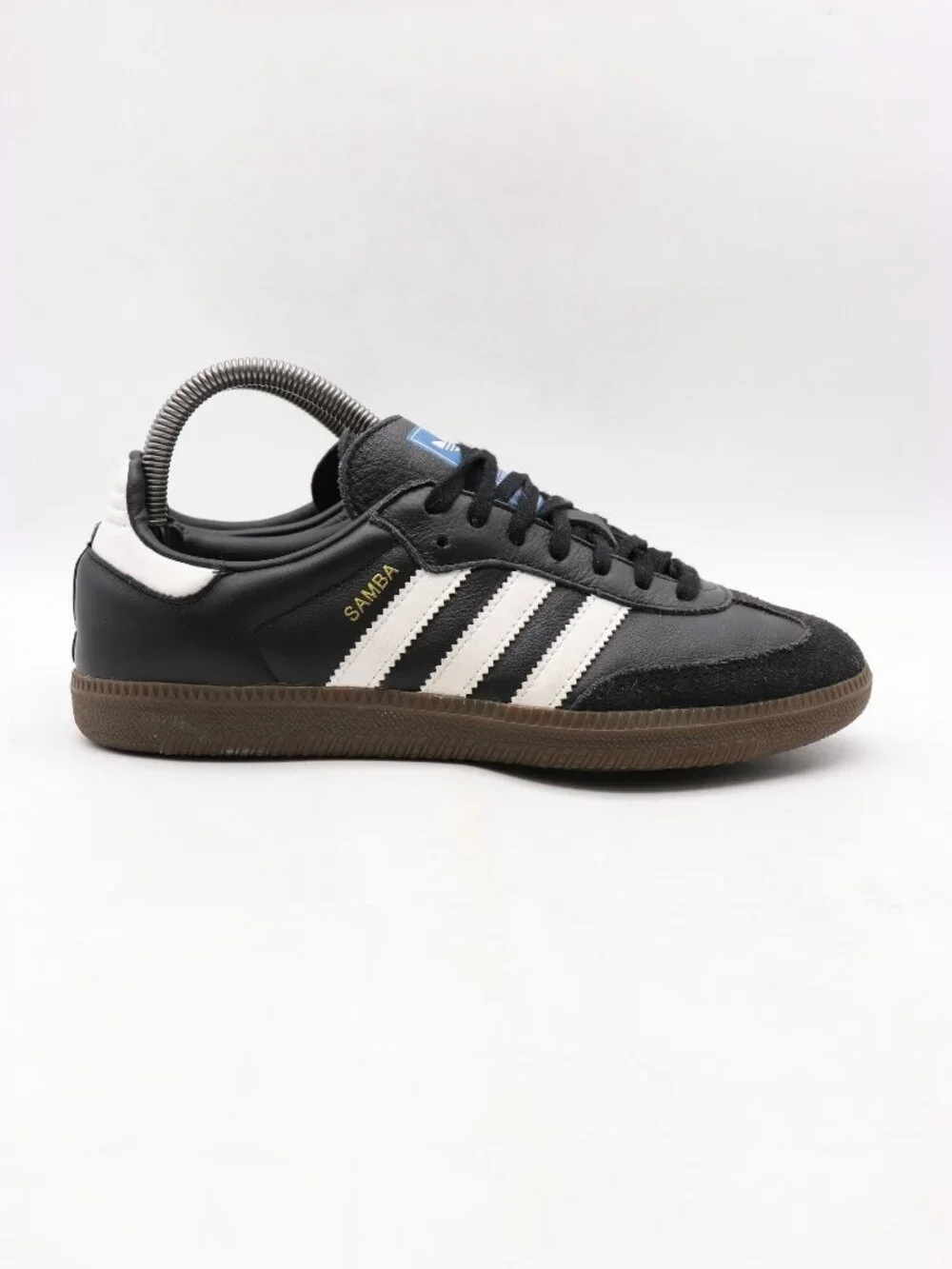 Adidas Samba OG Women's 7 Men's 6 Black White Gum Leather Sneakers IE3676
